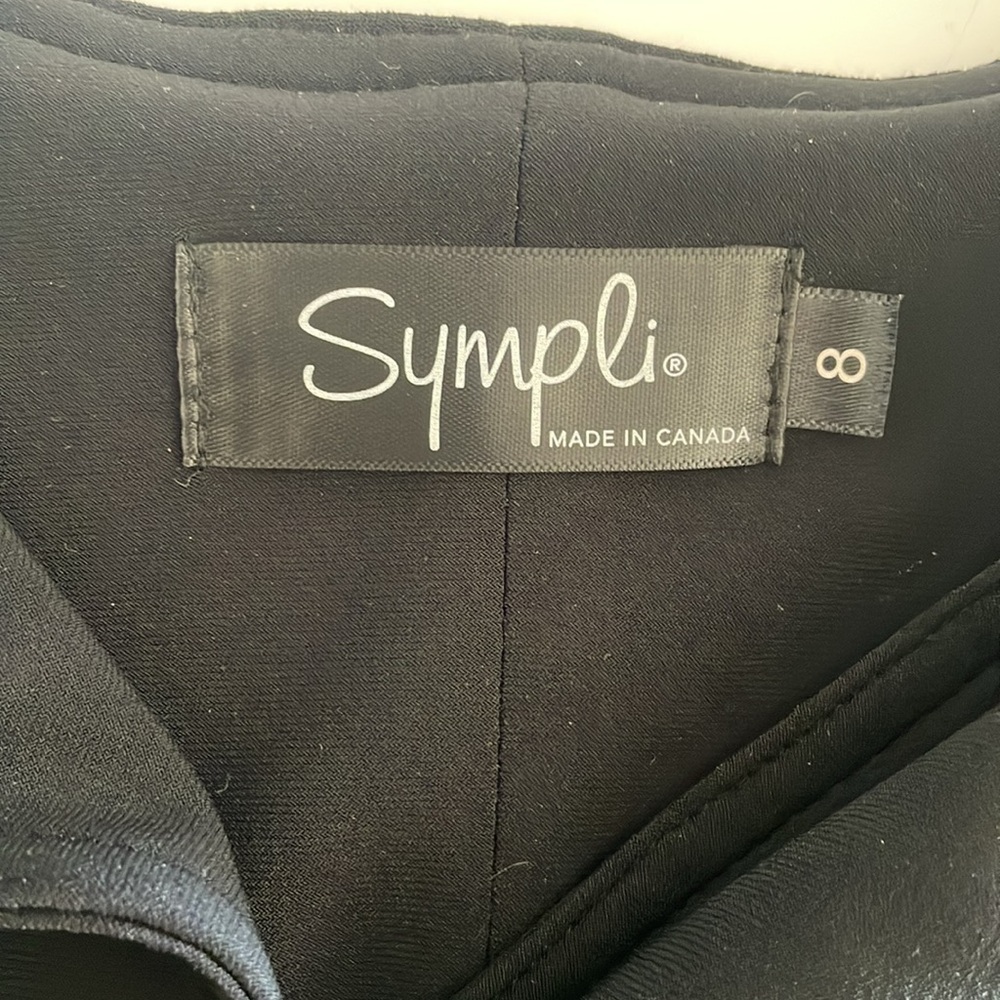 Sympli Black Mystic Cinch Gathered Hem Lagenlook Shacket Dress Convertible sz 8 - Picture 5 of 9